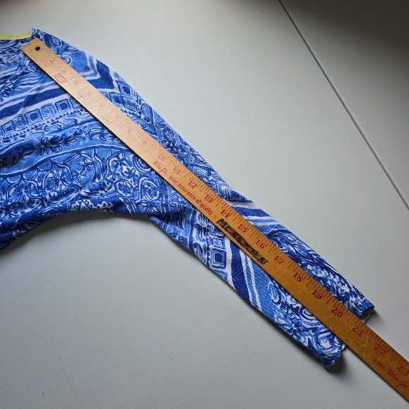 Lilly Pulitzer Tunic Top Womens Size XS/S Blue Linen 3/4 Sleeve Cover‎ Up Beach - Picture 12 of 13